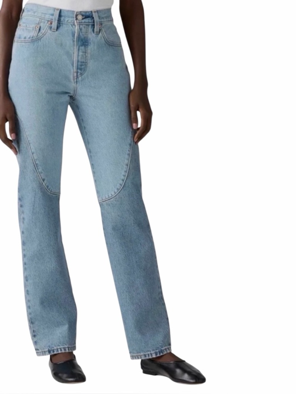 Levi’s 501 Button Fly County Fair Two Tone Denim Blue Jeans Pants size 31